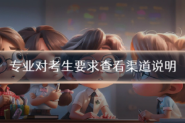 专业对考生要求查看渠道说明