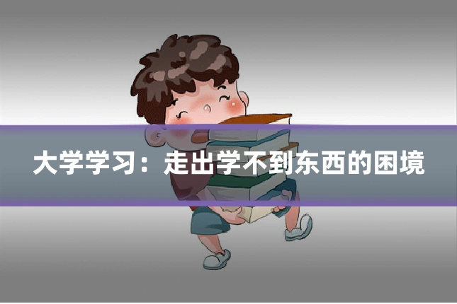大学学习:走出学不到东西的困境