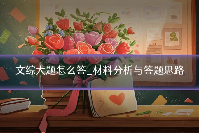 文综大题怎么答_材料分析与答题思路