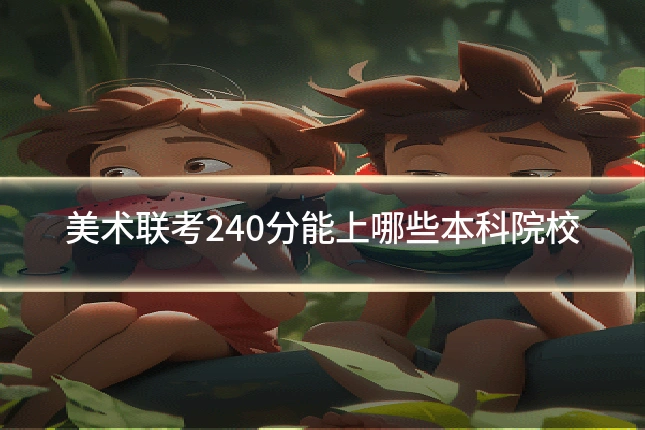 美术联考240分能上哪些本科院校