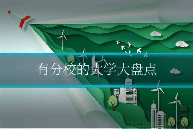 有分校的大学大盘点