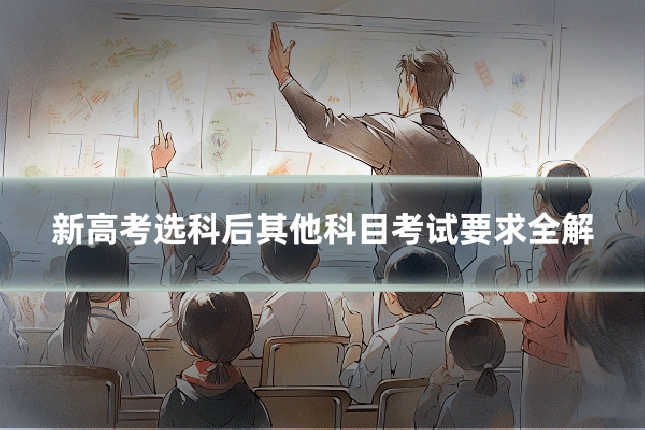 新高考选科后其他科目考试要求全解