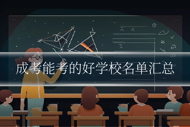 成考能考的好学校名单汇总