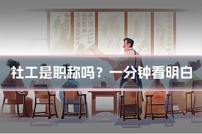 社工是职称吗?一分钟看明白