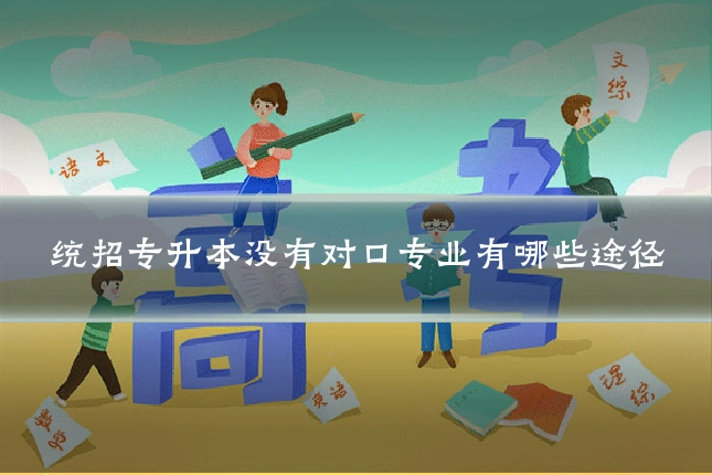 统招专升本没有对口专业有哪些途径
