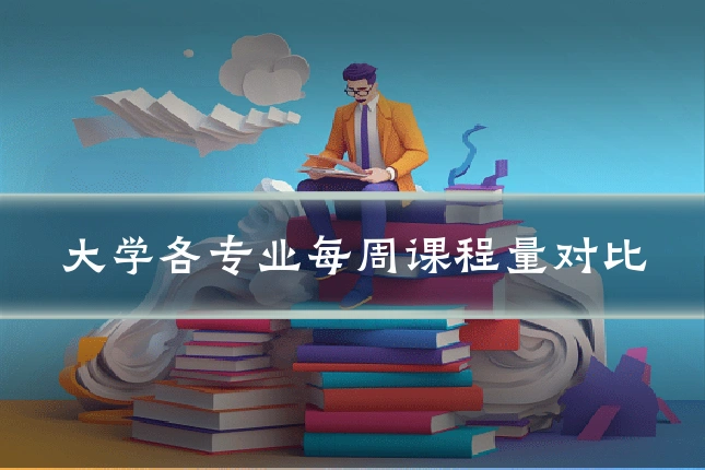 大学各专业每周课程量对比