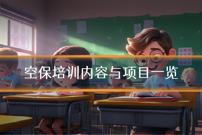 空保培训内容与项目一览