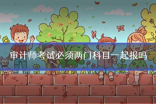 审计师考试必须两门科目一起报吗