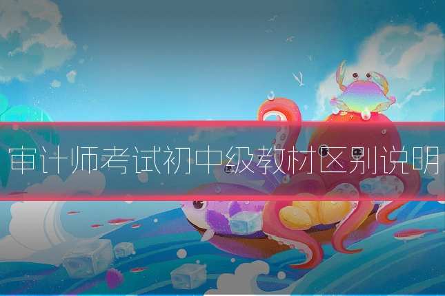 审计师考试初中级教材区别说明