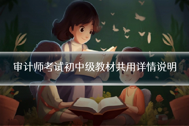 审计师考试初中级教材共用详情说明