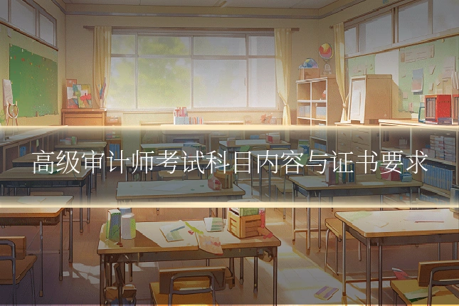 高级审计师考试科目内容与证书要求