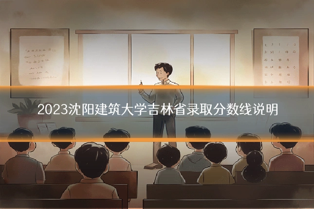 2023沈阳建筑大学吉林省录取分数线说明