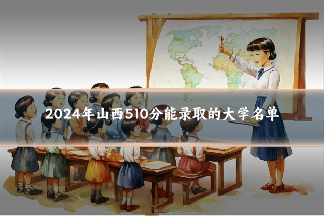 2024年山西510分能录取的大学名单