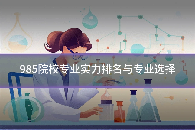 985院校专业实力排名与专业选择