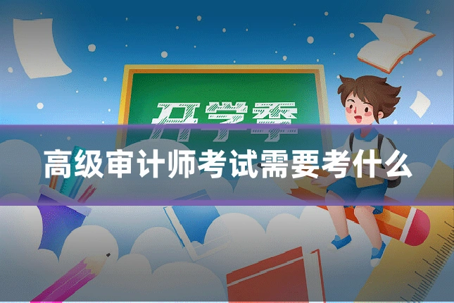高级审计师考试需要考什么