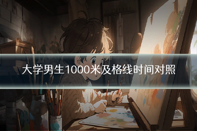 大学男生1000米及格线时间对照