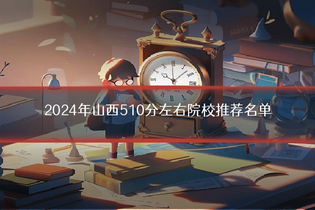 2024年山西510分左右院校推荐名单