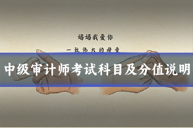 中级审计师考试科目及分值说明