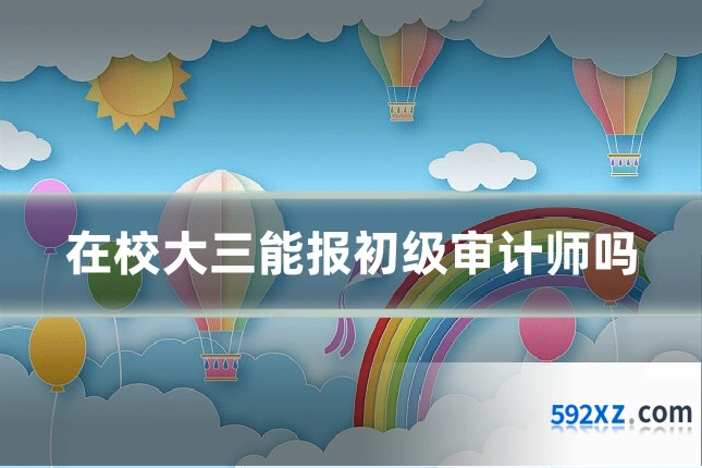 在校大三能报初级审计师吗
