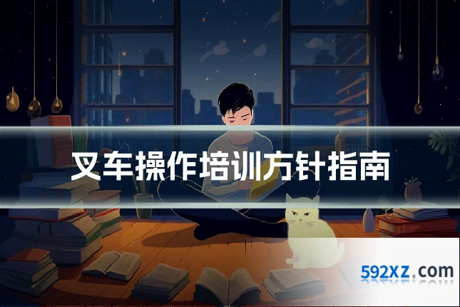叉车操作培训方针指南