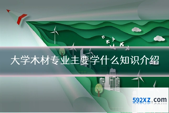 大学木材专业主要学什么知识介绍