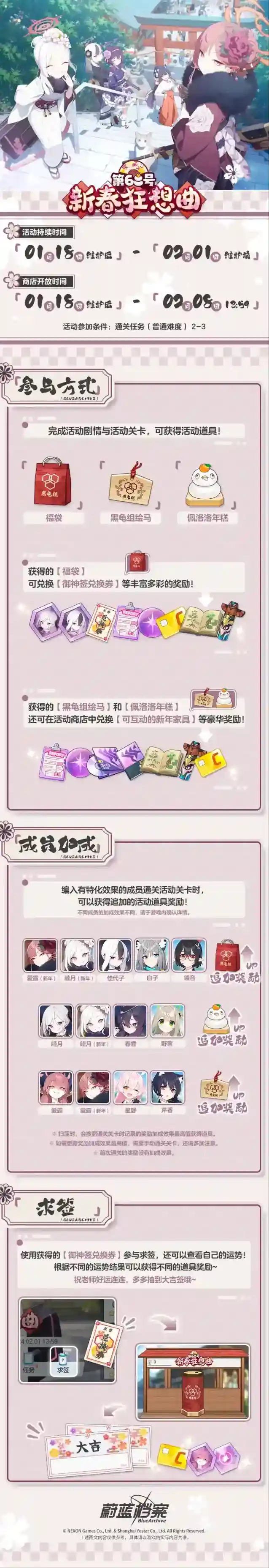 蔚蓝档案 《新春狂想曲第68号》活动指南