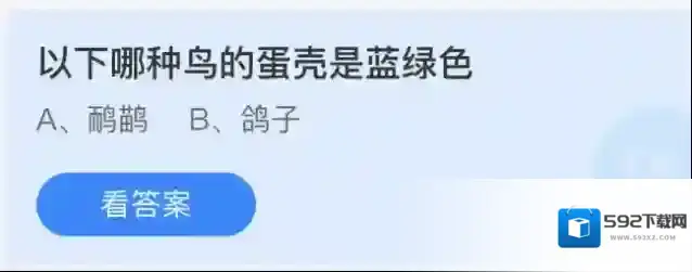 以下哪种鸟的蛋壳是蓝绿色