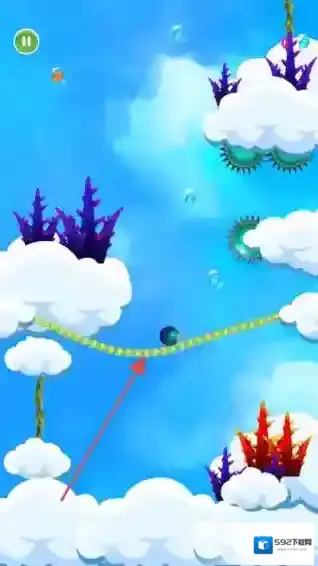 滚动的绳索天空场景