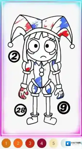 着色虚拟马戏团主题