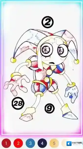 着色虚拟马戏团马戏团